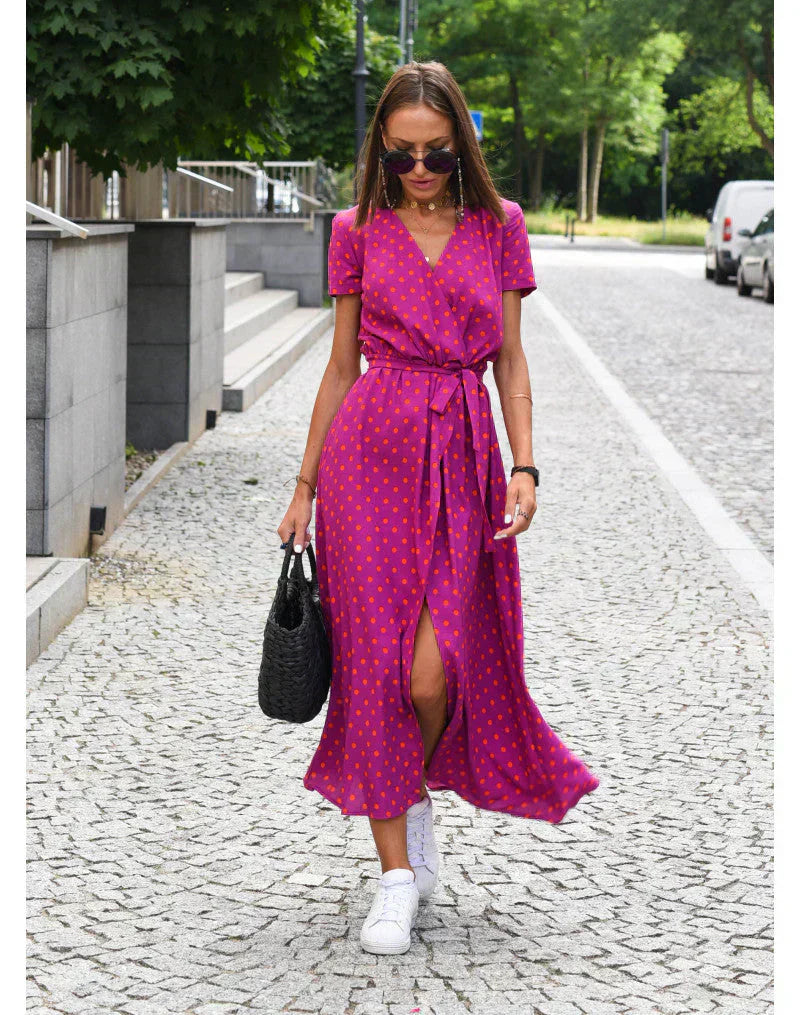 Petra - Elegantní šaty s výstřihem do V a modelujícím střihem