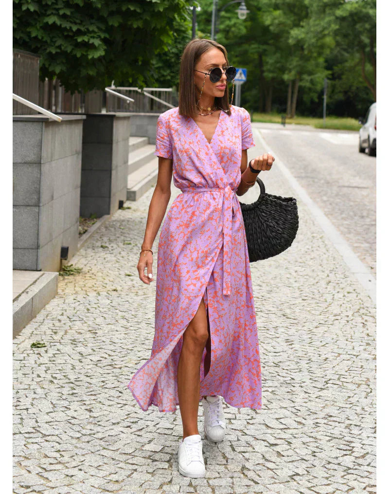 Petra - Elegantní šaty s výstřihem do V a modelujícím střihem
